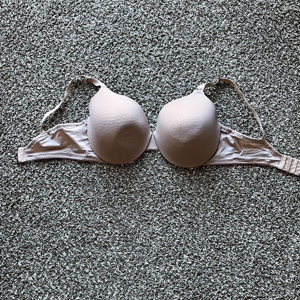 Warners Beige Pink Push Up Bra 40D Supportive Feminine Classy Dainty Adjustable